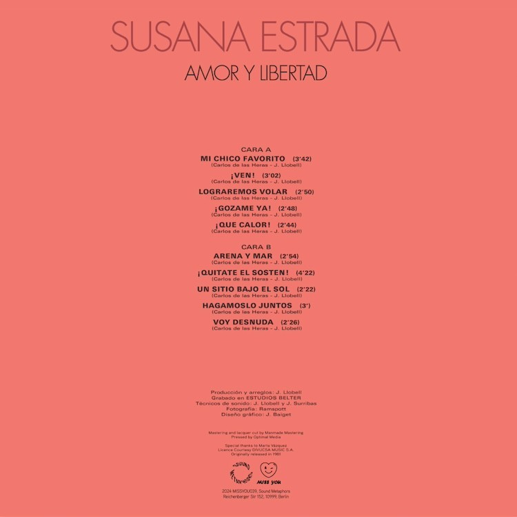 SUSANA ESTRADA - AMOR Y LIBERTAD (VINYL)