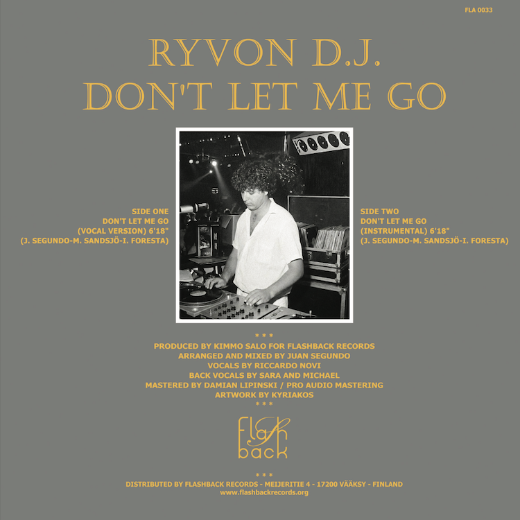 RYVON D.J. - DON'T LET ME GO (VINYL)