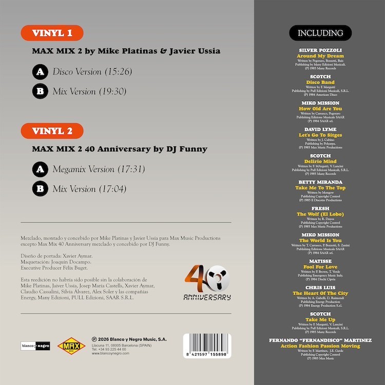 MAX MIX 2 40 ANNIVERSARY (DELUXE VINYL EDITION) (2LP)