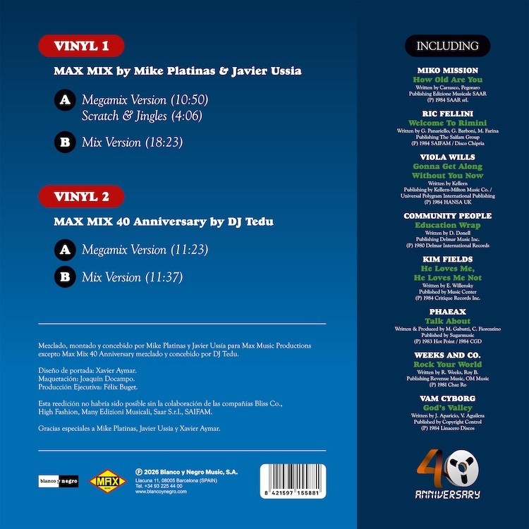 MAX MIX 40 ANNIVERSARY (DELUXE VINYL EDITION) (2LP)